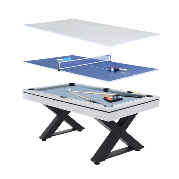 Table multi-jeux, ping-pong et billard en bois blanc  ARIZONA