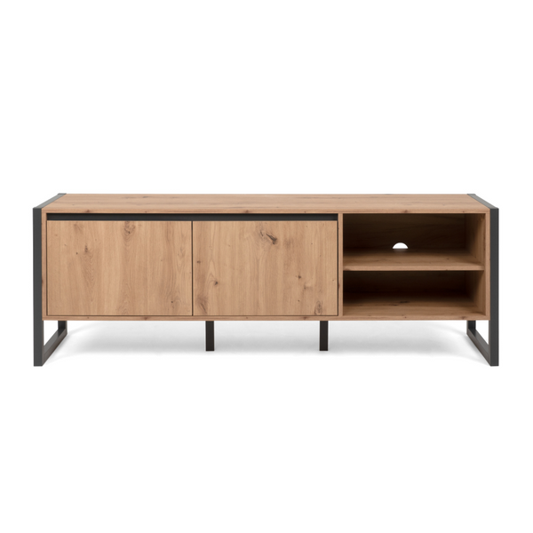 Meuble TV industriel en bois avec placards AUTEL