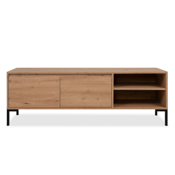Meuble TV en bois avec placard ANTILA