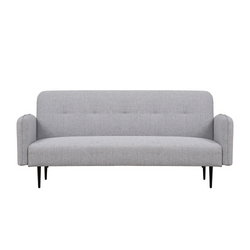 Canapé convertible 3 places en tissu gris BRUGES