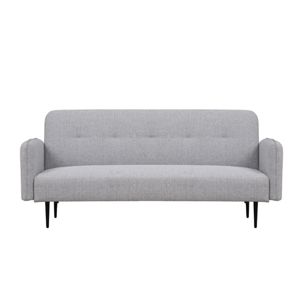 Canapé convertible 3 places en tissu gris BRUGES