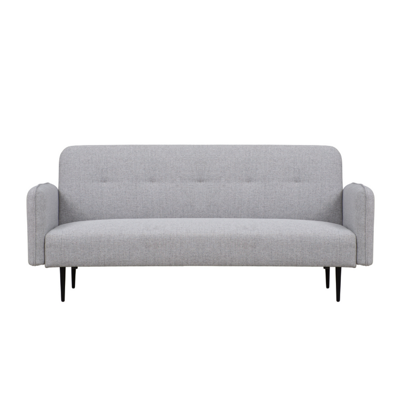 Canapé convertible 3 places en tissu gris BRUGES