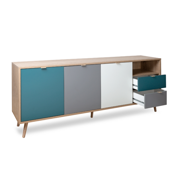 Buffet style scandinave tricolore 180 cm PRAT