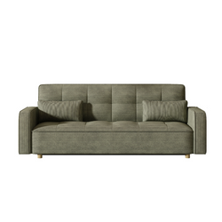 Canapé scandinave convertible 3 places en velours côtelé vert COOPER