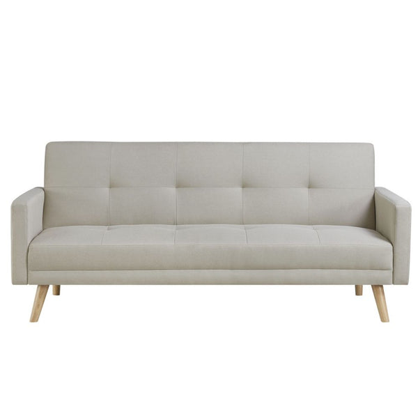 Canapé scandinave convertible 3 places en tissu beige VANSO
