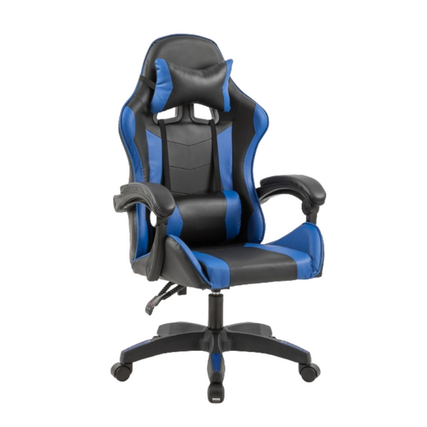 Chaise de gaming massante noir et bleu ZEN