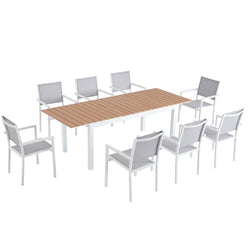 Salon de jardin repas 8 places en aluminium  MIDA