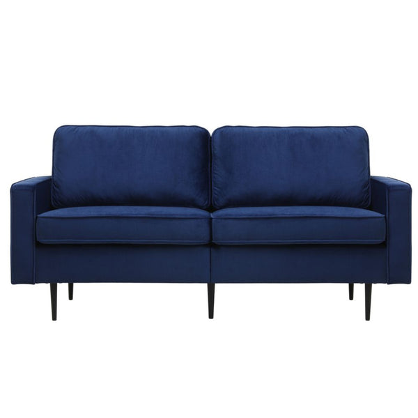 Canapé design 2 places en velours bleu foncé VICTORIA