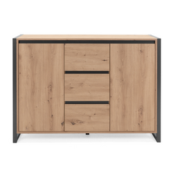 Buffet industriel avec placards et tiroirs 120 cm AUTEL