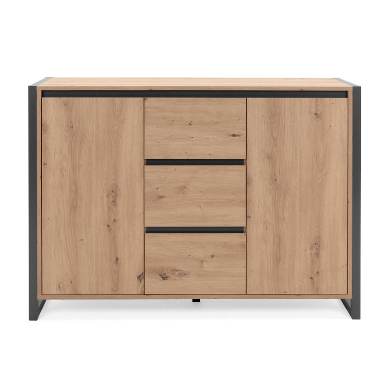 Buffet industriel avec placards et tiroirs 120 cm AUTEL