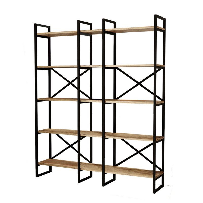 Bibliothèque bois et métal NATI