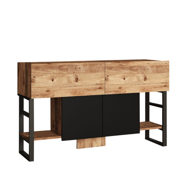 Console avec rangements style industriel BRIA