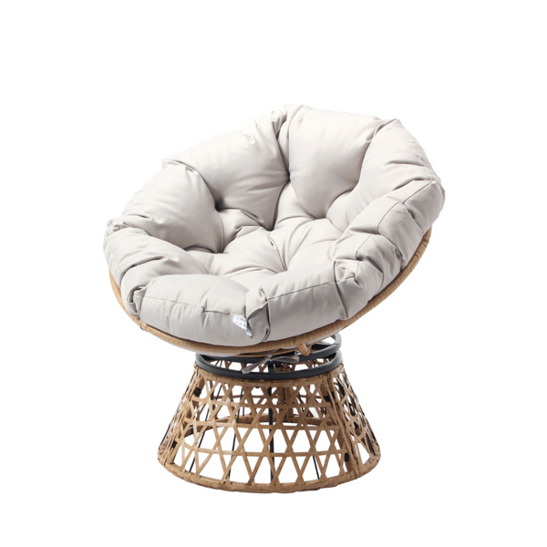 Fauteuil effet rotin avec coussin ZANPA