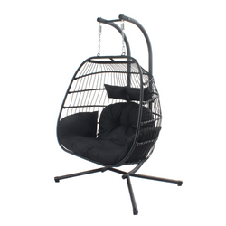 Fauteuil suspendu 2 places noir MIA