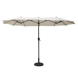 Parasol double 2x4m écru - AMIR