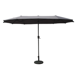 Parasol double 2x4m gris - AMIR