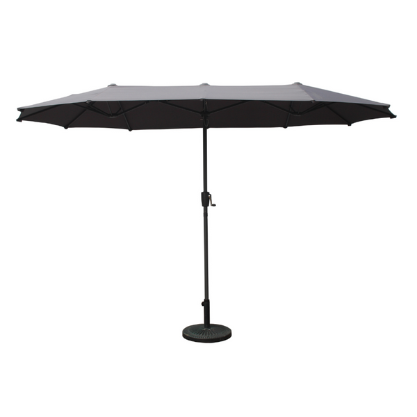 Parasol double 2x4m gris - AMIR