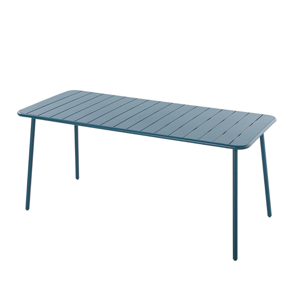 Table en acier 6 places bleue - EVORA