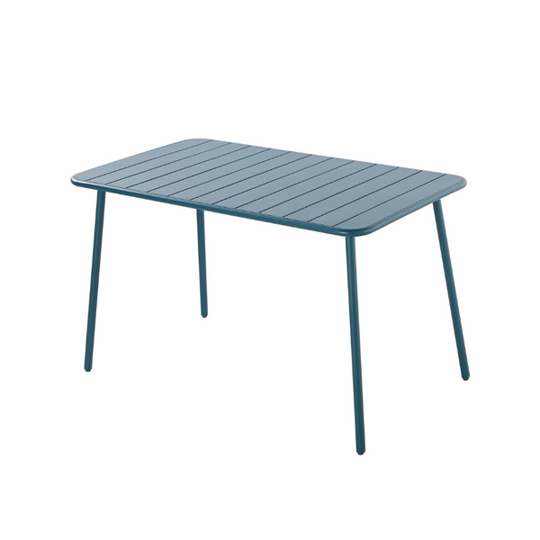 Table en acier 4/6 places bleue - EVORA