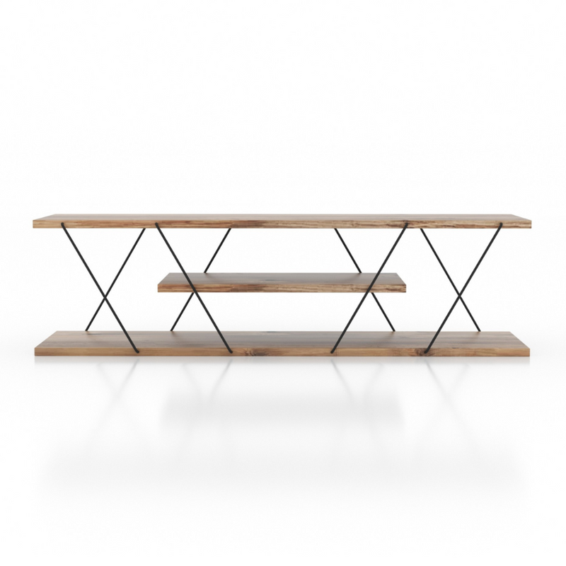Meuble TV design avec étagère HAMAR