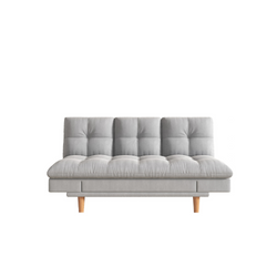 Canapé convertible et modulable 3 places en tissu gris clair PAVIE