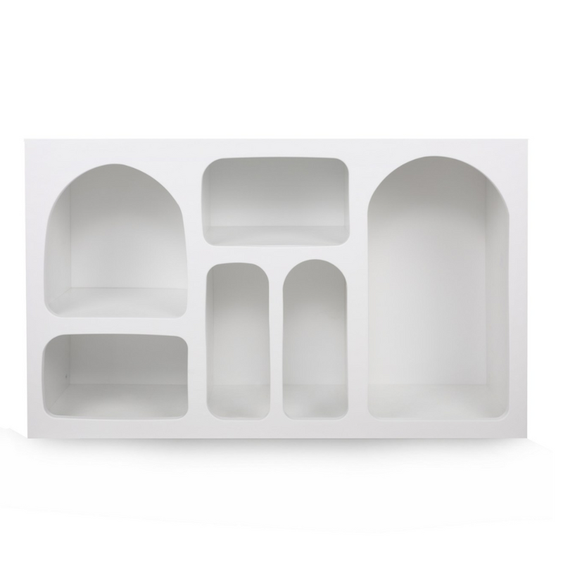 Meuble étagère blanc avec niches PAZIN