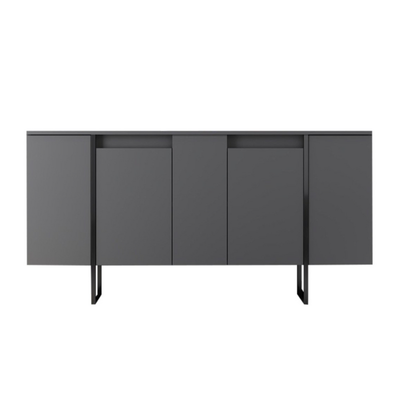 Buffet design noir 4 portes ARTA