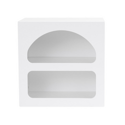 Table de chevet avec niches blanc XICO