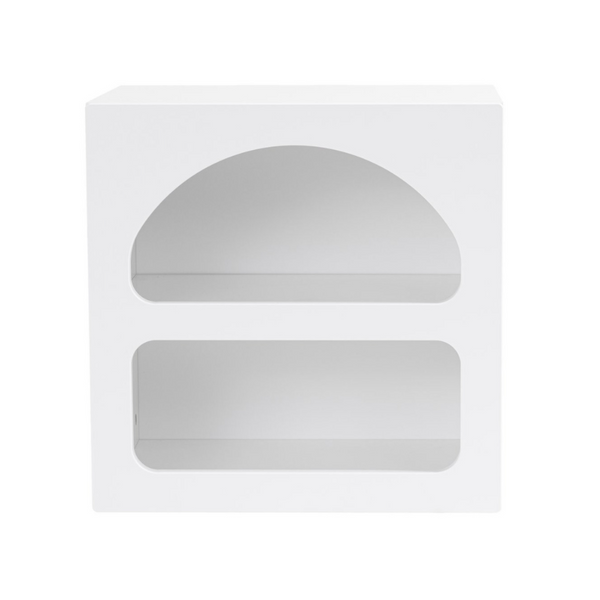 Table de chevet avec niches blanc XICO