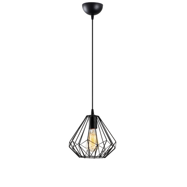 Suspension filaire noire en métal RIBONA