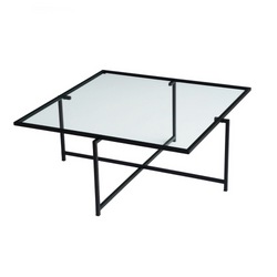 Table basse design noire en verre AURA