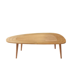 Table basse style teck bois clair NINA