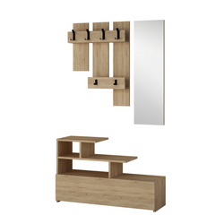 CASABLANCA - Commode à 4 tiroirs bois et blanc