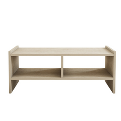 JUBA - Table basse en bois effet pierre - 2 niches