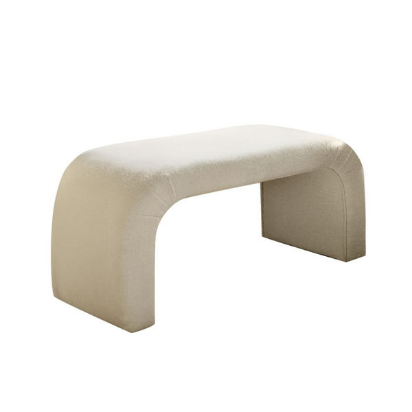 CELIAN - Banc bouclettes blanc