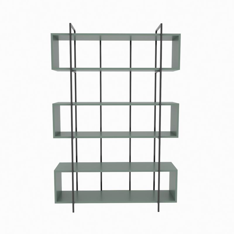 Bibliothèque contemporaine vert 180cm