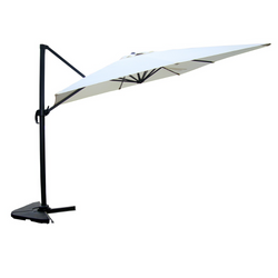 Parasol déporté et rotatif 3 x 3m écru RAFAELA