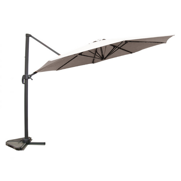 Parasol déporté et rotatif Ø 3,5 m écru TARGA