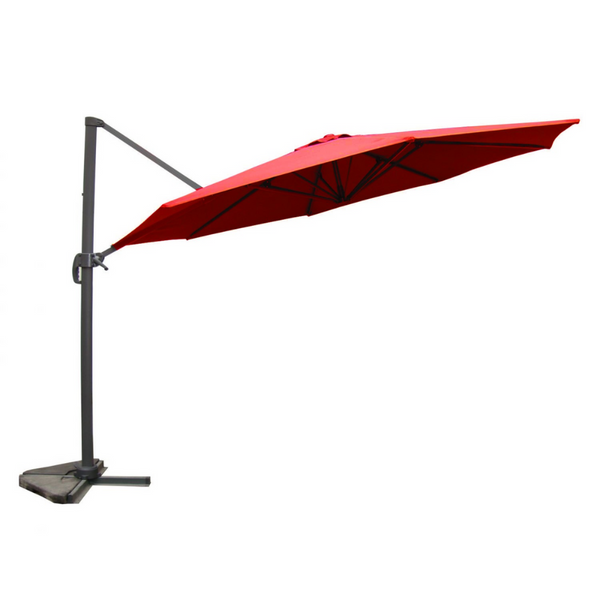 Parasol déporté et rotatif Ø 3,5 m terracotta TARGA