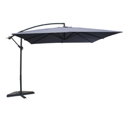 Parasol déporté carré 3x3m gris DAVAGNA