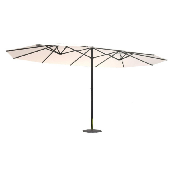 Parasol double 2,7 x 4,6 m écru CABIATE