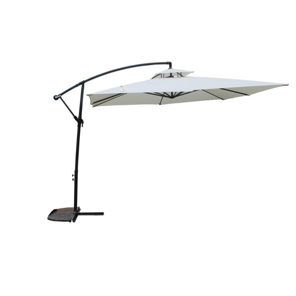 Parasol déporté rond écru CORTO