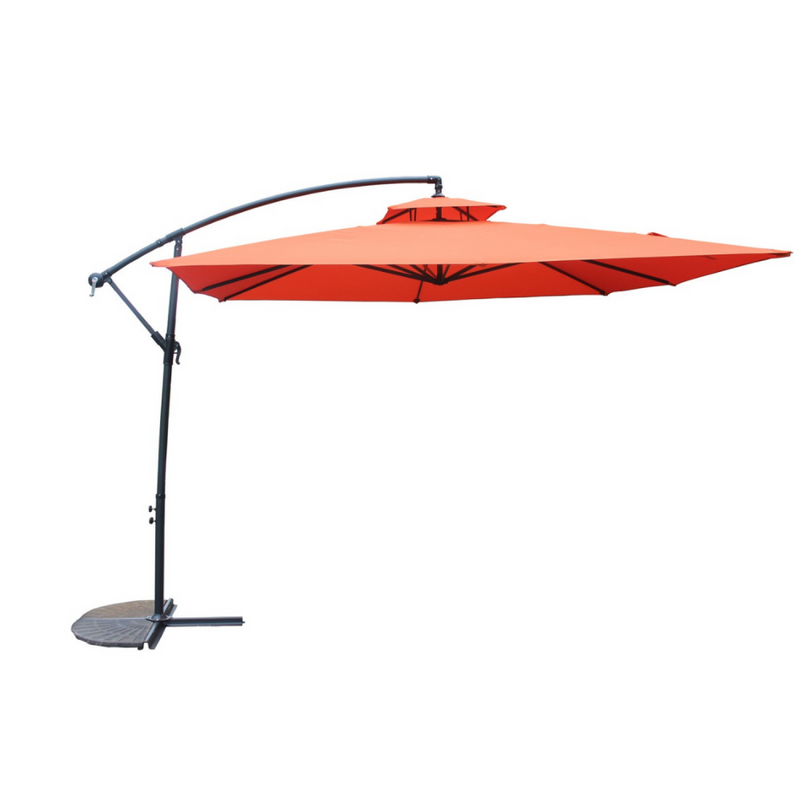Parasol déporté rond terracotta CORTO