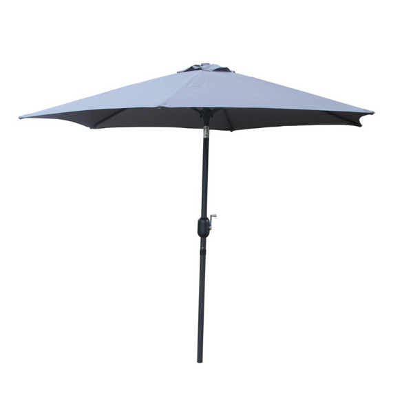 Parasol droit rond 2,5 x 2,5 m gris EMMA