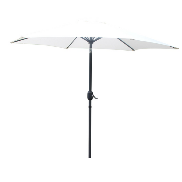 Parasol droit rond 2,5 x 2,5 m écru EMMA