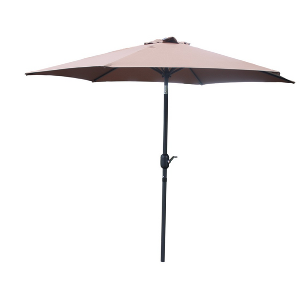 Parasol droit rond 2,5 x 2,5 m chocolat EMMA