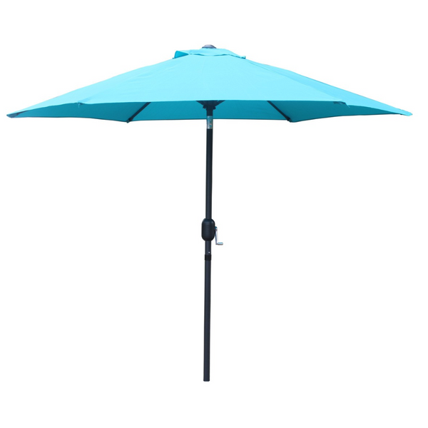 Parasol droit rond 2,5 x 2,5 m bleu turquoise EMMA