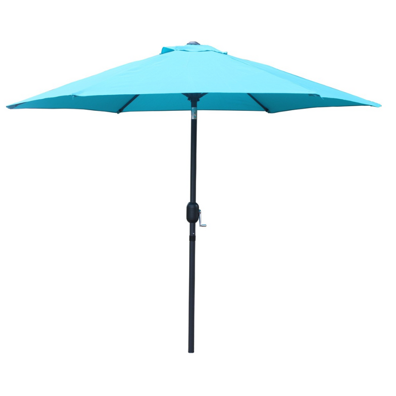 Parasol droit rond 2,5 x 2,5 m bleu turquoise EMMA