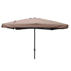 Parasol droit carré 3 x 3 m chocolat PALMIA