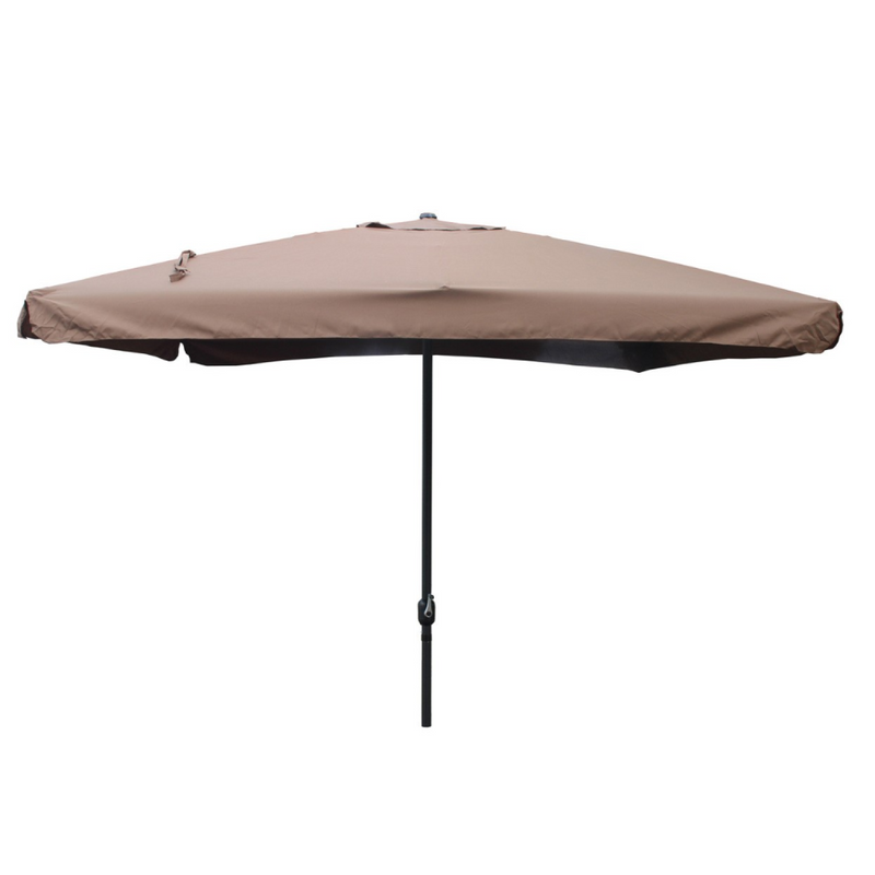 Parasol droit carré 3 x 3 m chocolat PALMIA